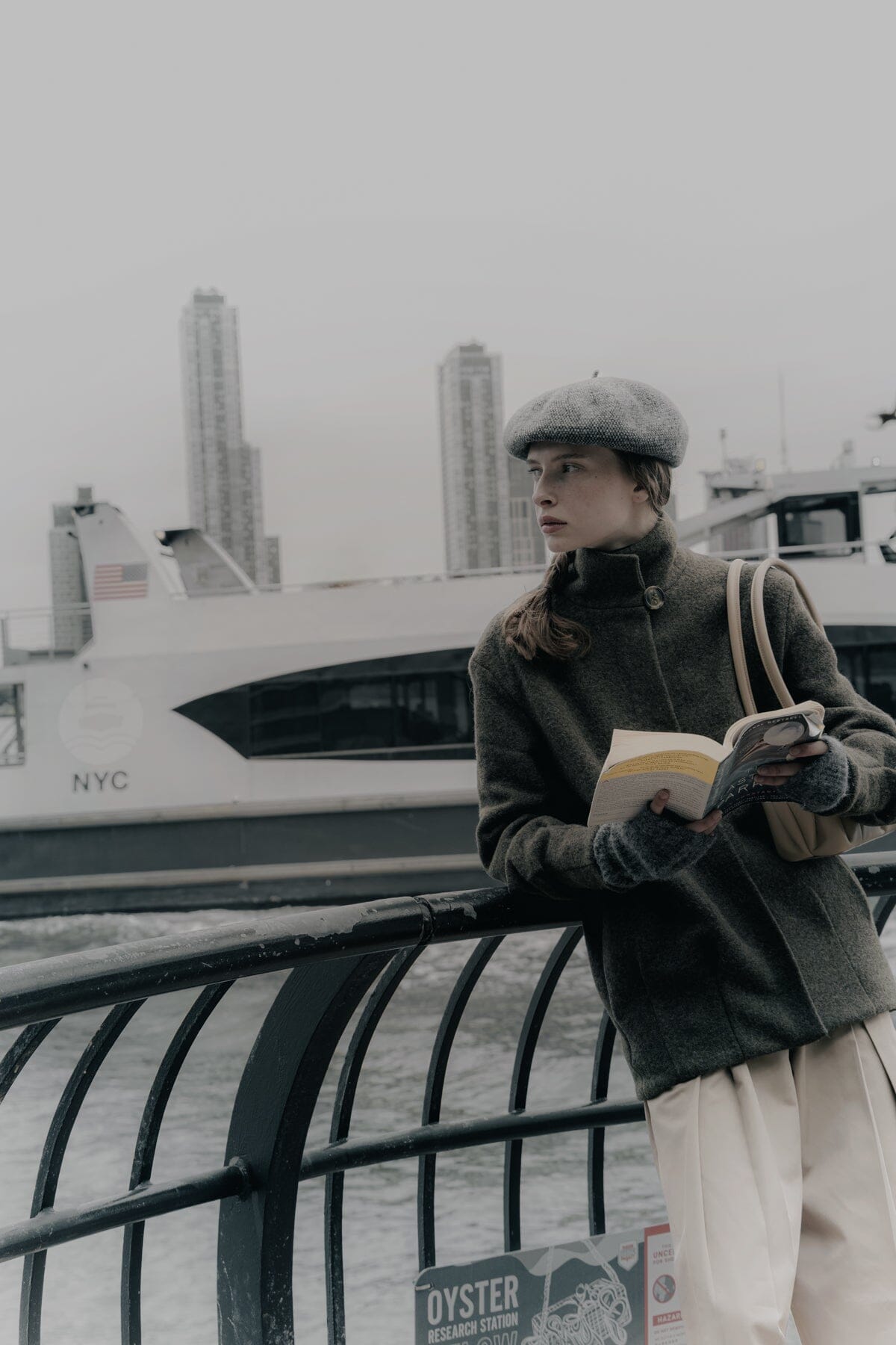 Chaquetón Eva lana cocida verde Coats Julise Magon 