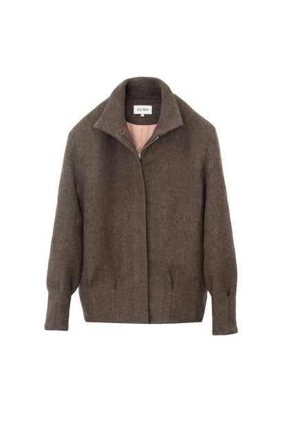 Chaquetón Eva lana cocida verde Coats Julise Magon 