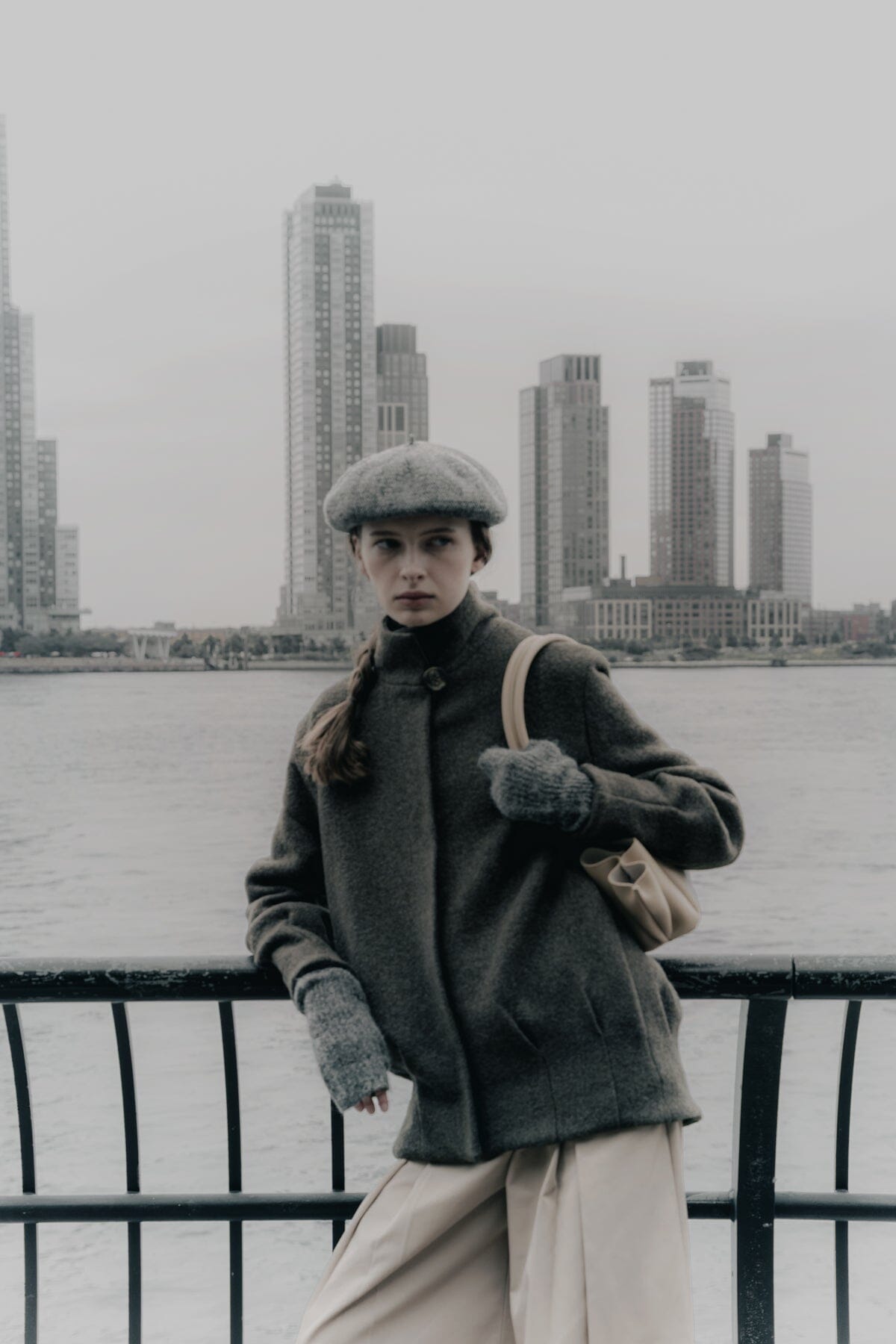 Chaquetón Eva lana cocida verde Coats Julise Magon 