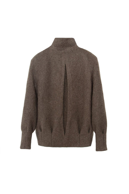 Chaquetón Eva lana cocida verde Coats Julise Magon 