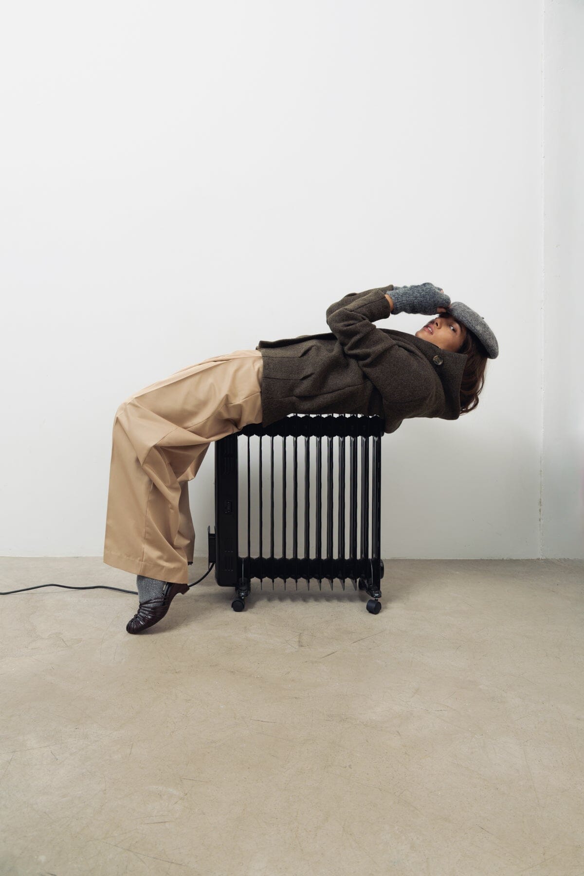 Chaquetón Eva lana cocida verde Coats Julise Magon 