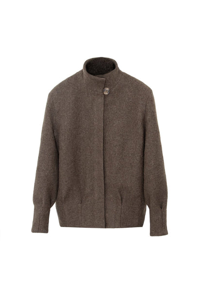 Chaquetón Eva lana cocida verde Coats Julise Magon 