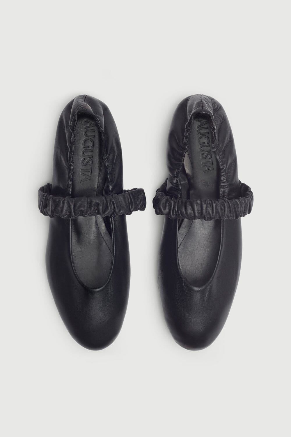 Charlie Ballet Flats in Black Leather Flat shoes AUGUSTA 