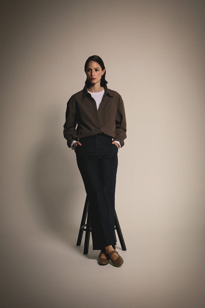 Charlie Ballet Flats in Taupe Leather Flat shoes AUGUSTA 