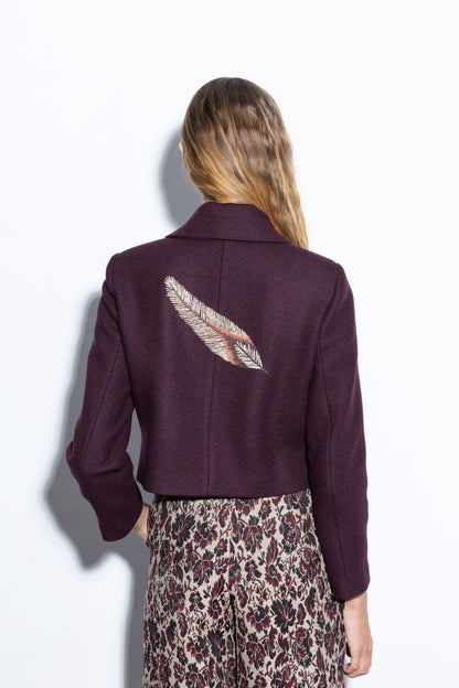 Charlotte Aubergine Jacket Jackets Copines 