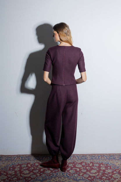 Charlotte Aubergine Pants Trousers Copines 