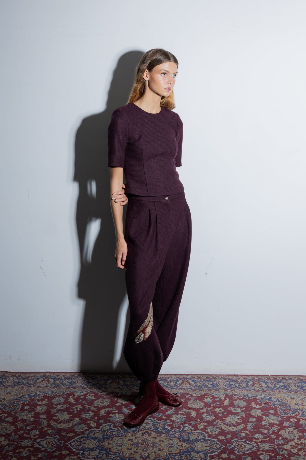 Charlotte Aubergine Pants Trousers Copines 