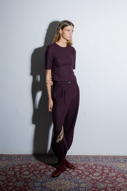Charlotte Aubergine Pants Trousers Copines 