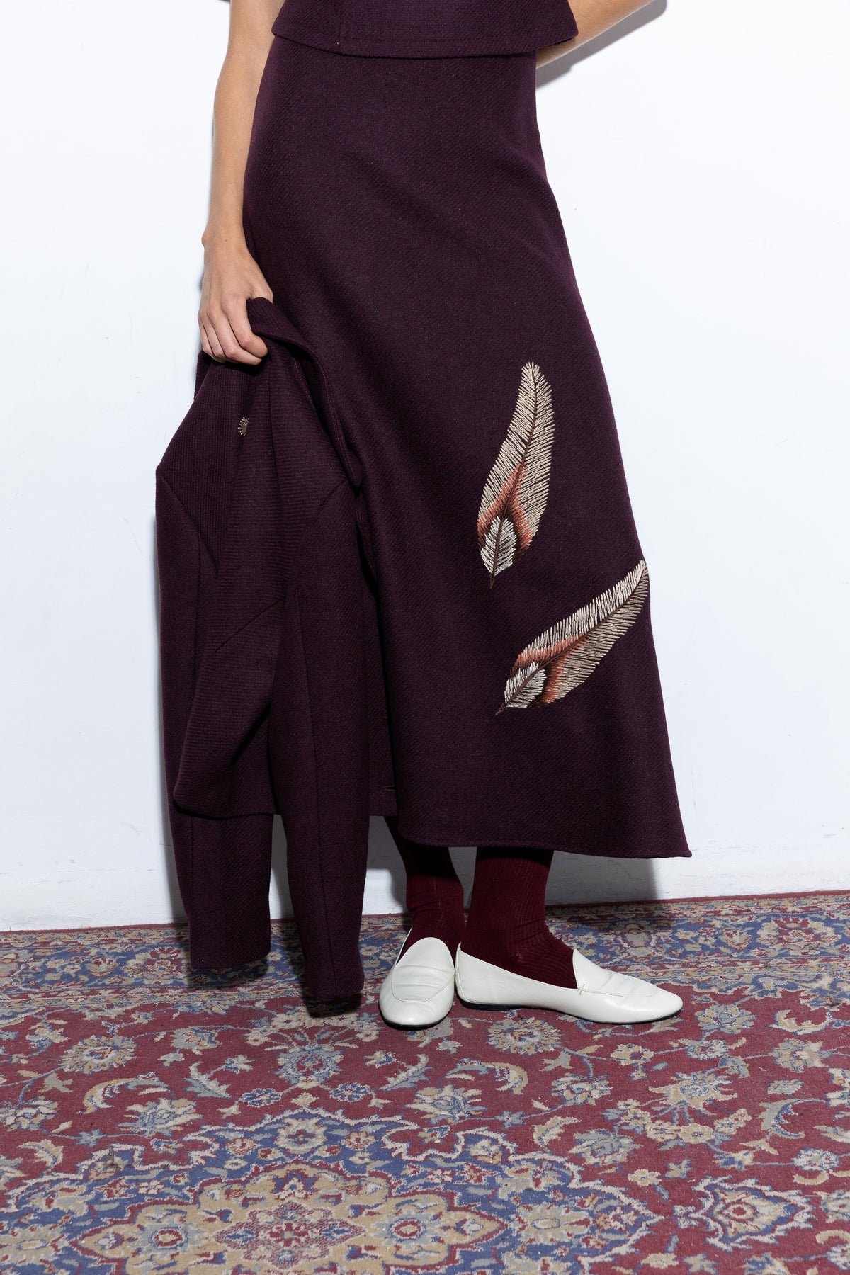 Charlotte Aubergine Skirt Skirts Copines 