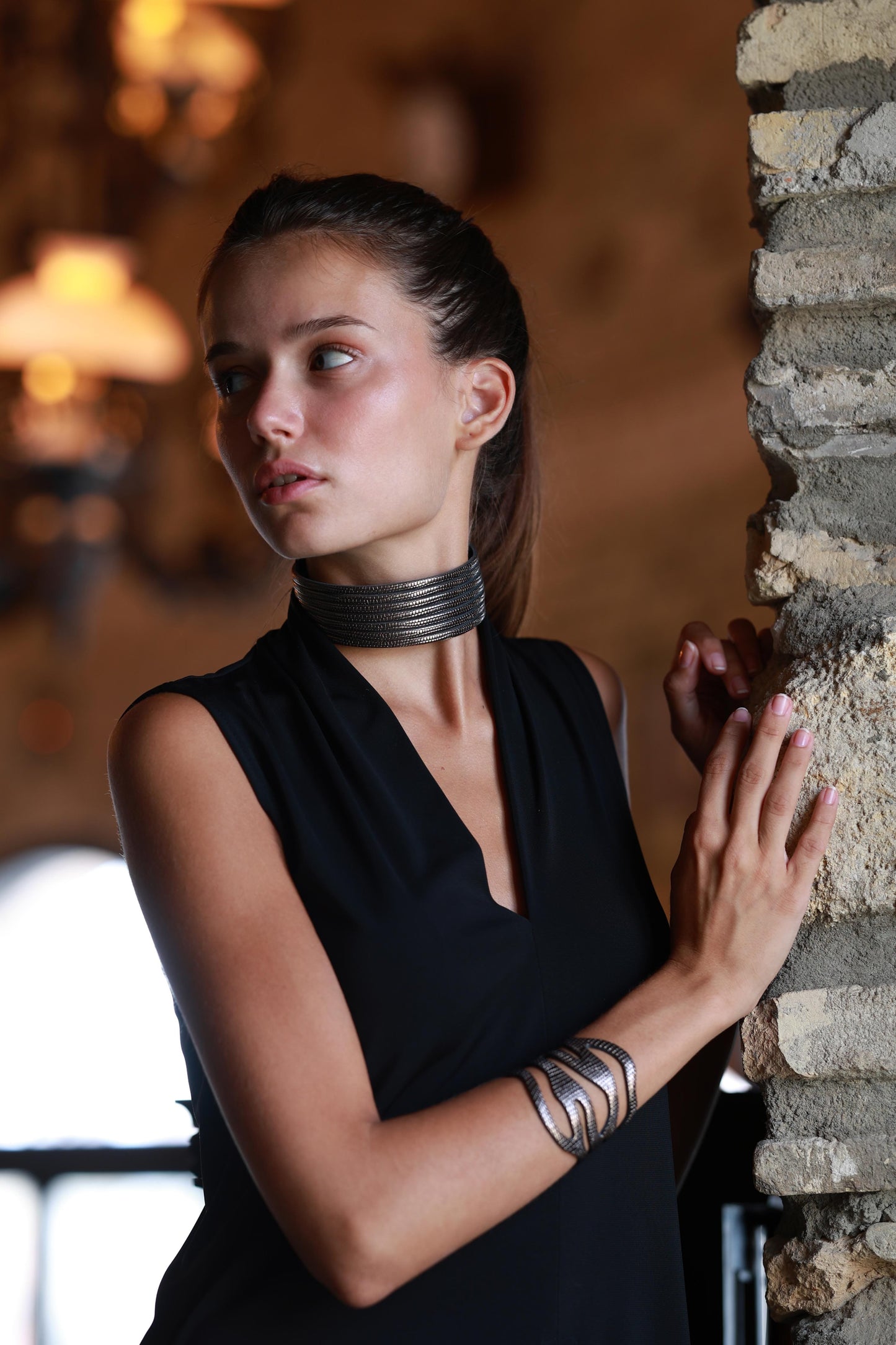 Choker Kai Bronce Necklaces Ecue 