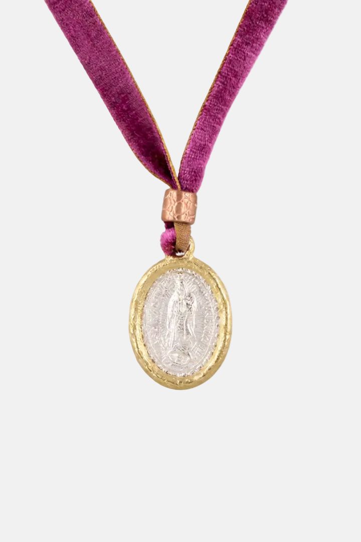 Choker Virgen de Guadalupe Oro Amarillo 18k Necklaces Elena Carrera 