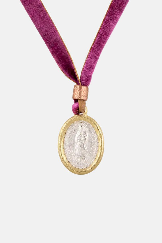 Choker Virgen de Guadalupe Oro Amarillo 18k Necklaces Elena Carrera 