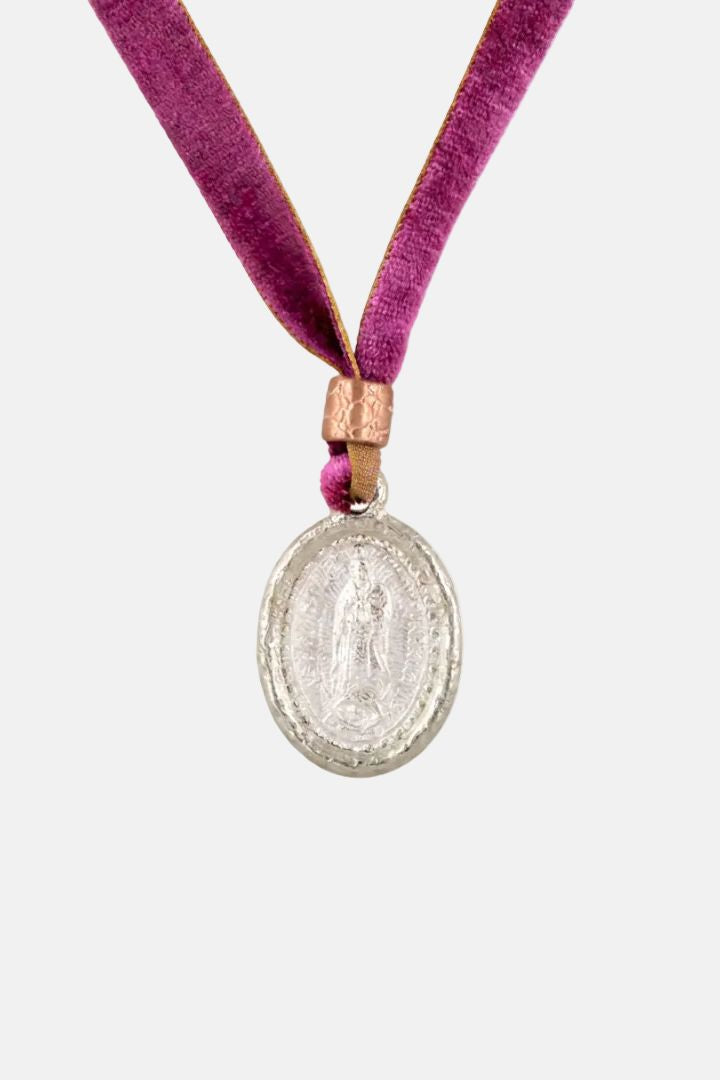 Choker Virgen de Guadalupe Plata de Ley 925 Necklaces Elena Carrera 