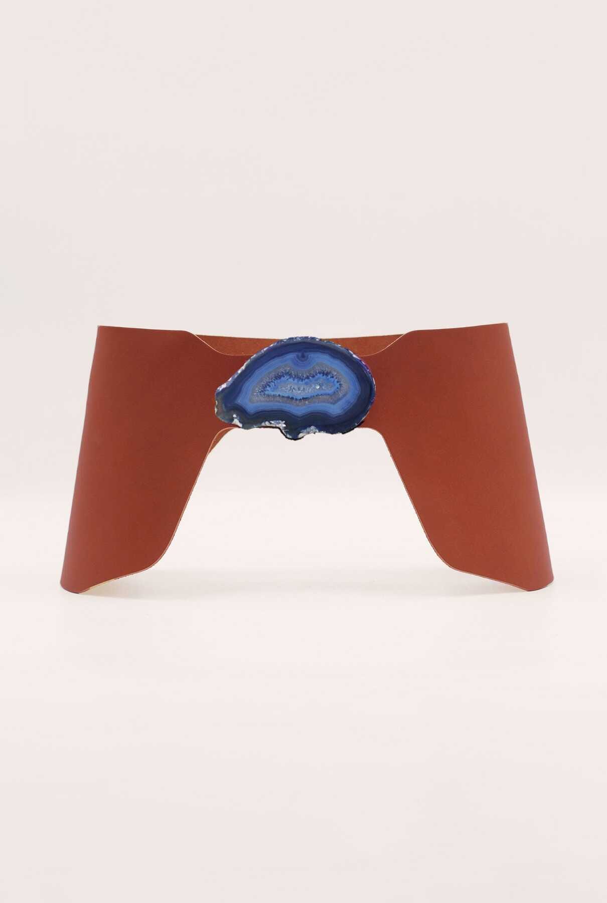 Cinturón Caleta Camel - Ágata Azul CINTURONES Ecue 