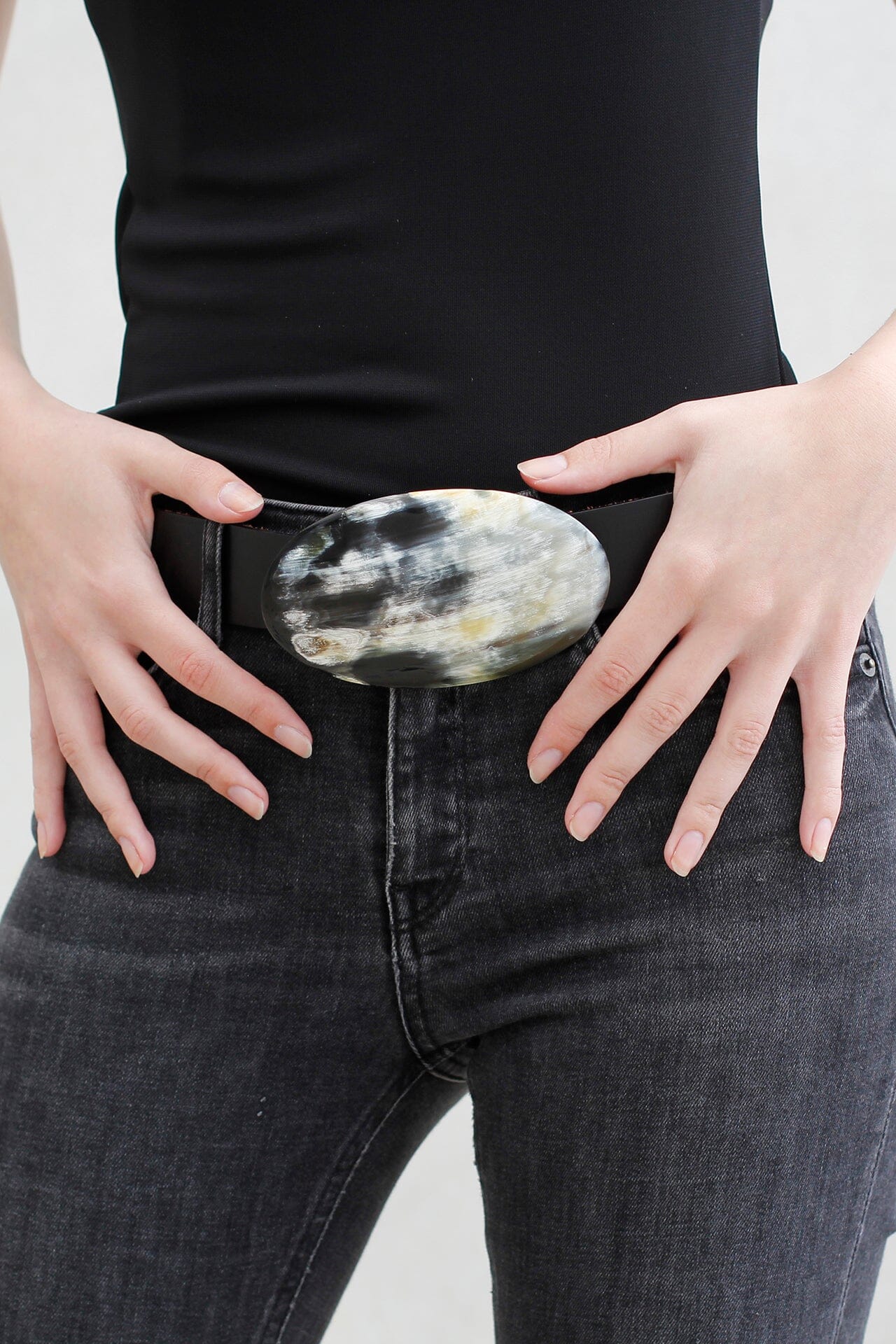 Cinturón Jeans Negro - Asta Ovalada CINTURONES Ecue 