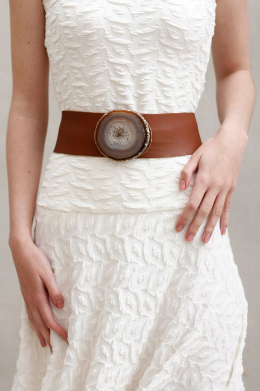 Cinturón Maxi Camel - Ágata Natural Belts Ecue 