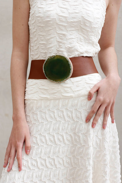 Cinturón Maxi Camel - Ágata Verde Belts Ecue 