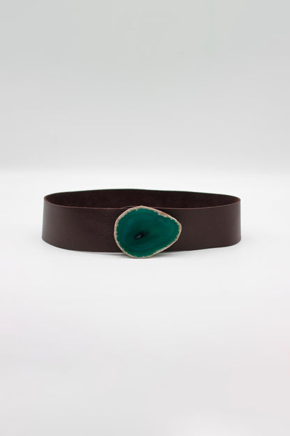 Cinturón Maxi Marrón - Ágata Verde Belts Ecue 