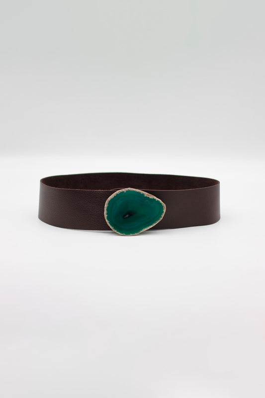 Cinturón Maxi Marrón - Ágata Verde Belts Ecue 