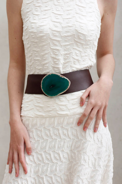 Cinturón Maxi Marrón - Ágata Verde Belts Ecue 