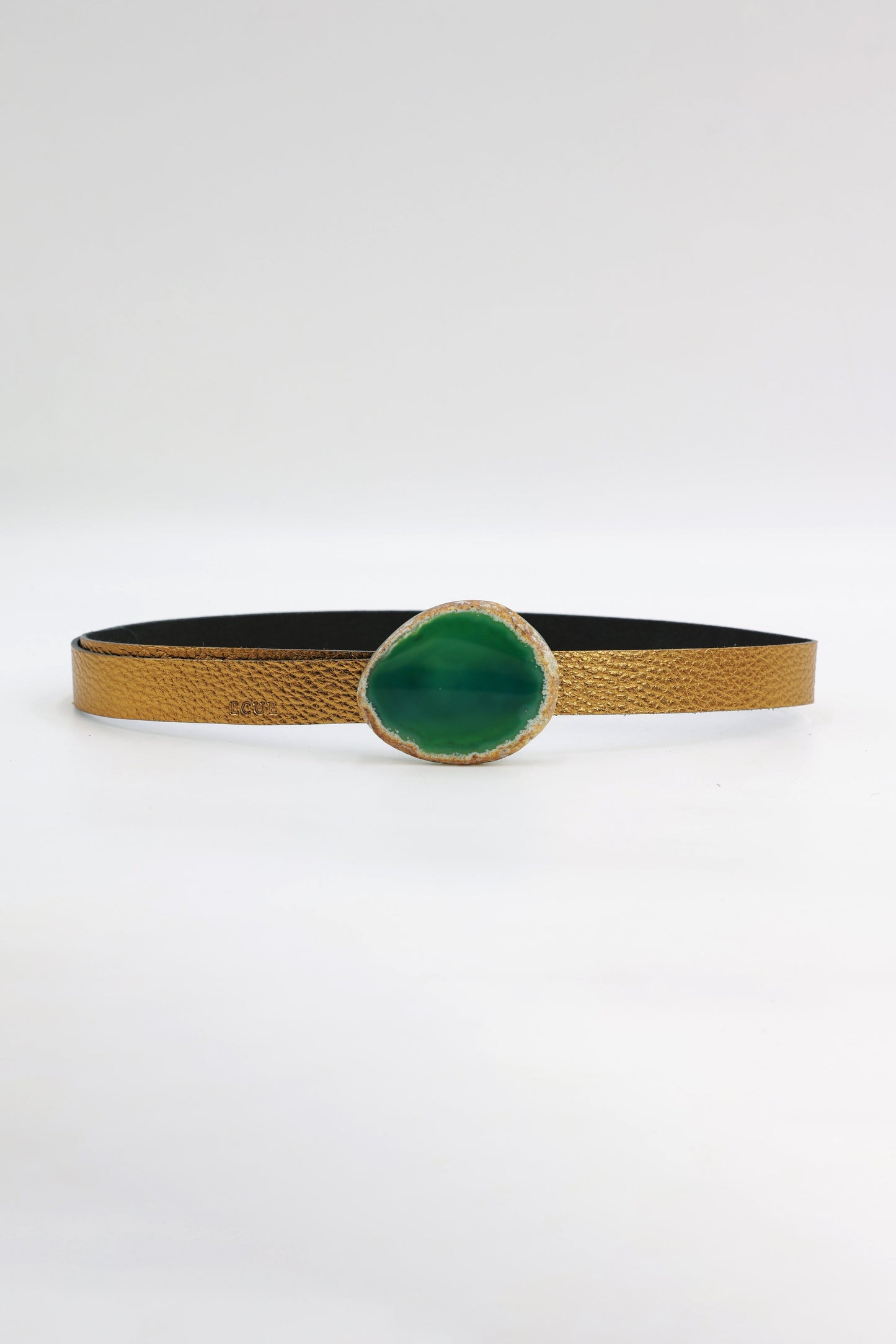 Cinturón Mezzo Dorado - Ágata Verde Belts Ecue 
