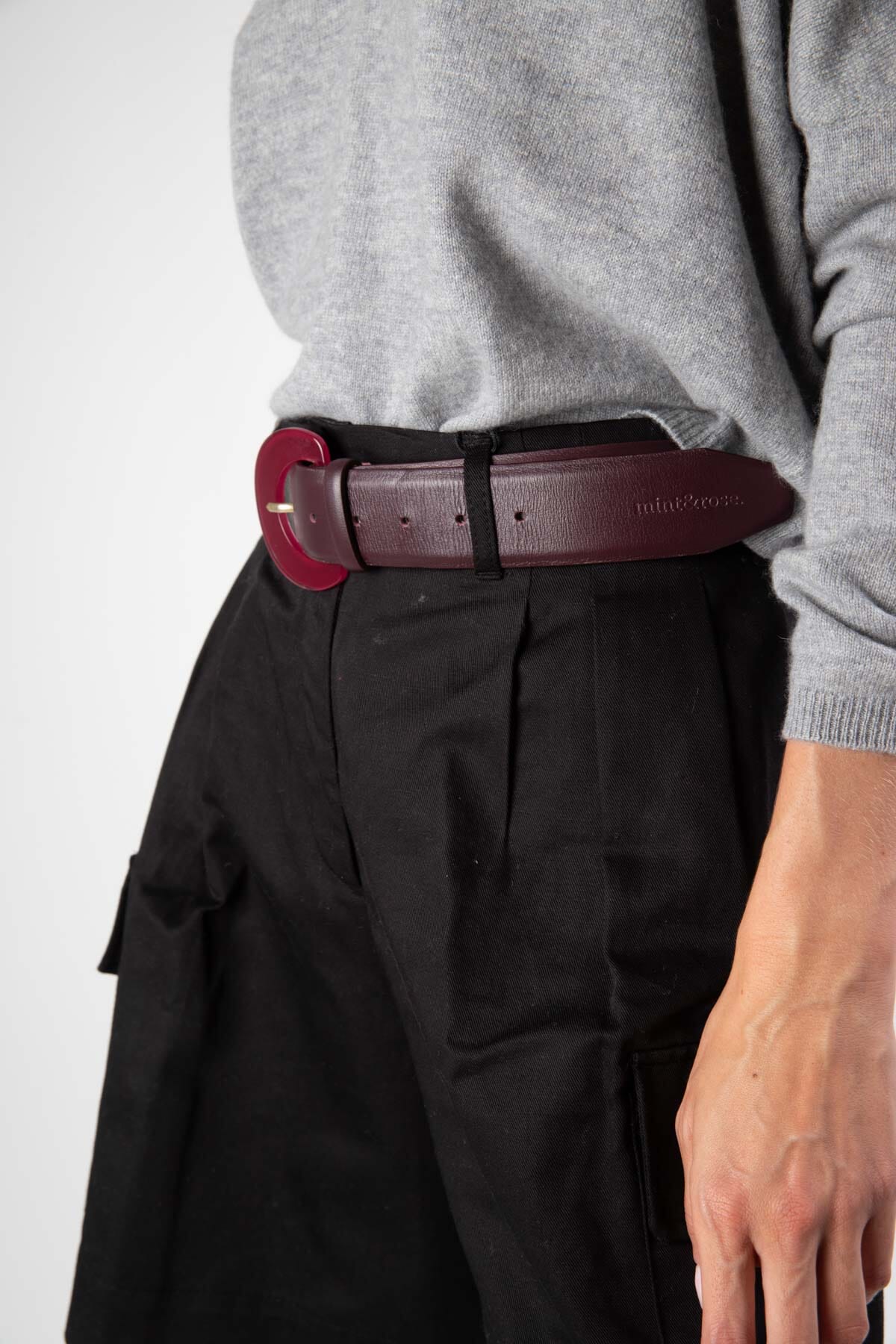 Cinturón moon burdeos Belts Mint and Rose 