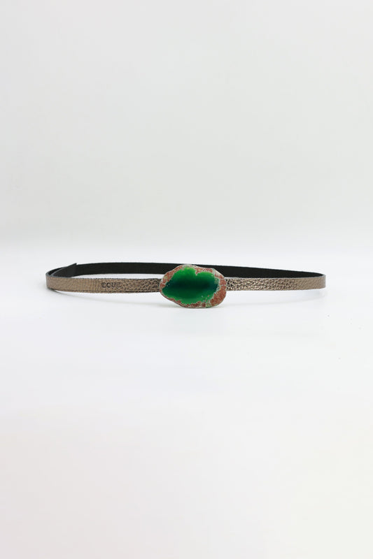Cinturón Vita Bronce - Ágata Verde Belts Ecue 