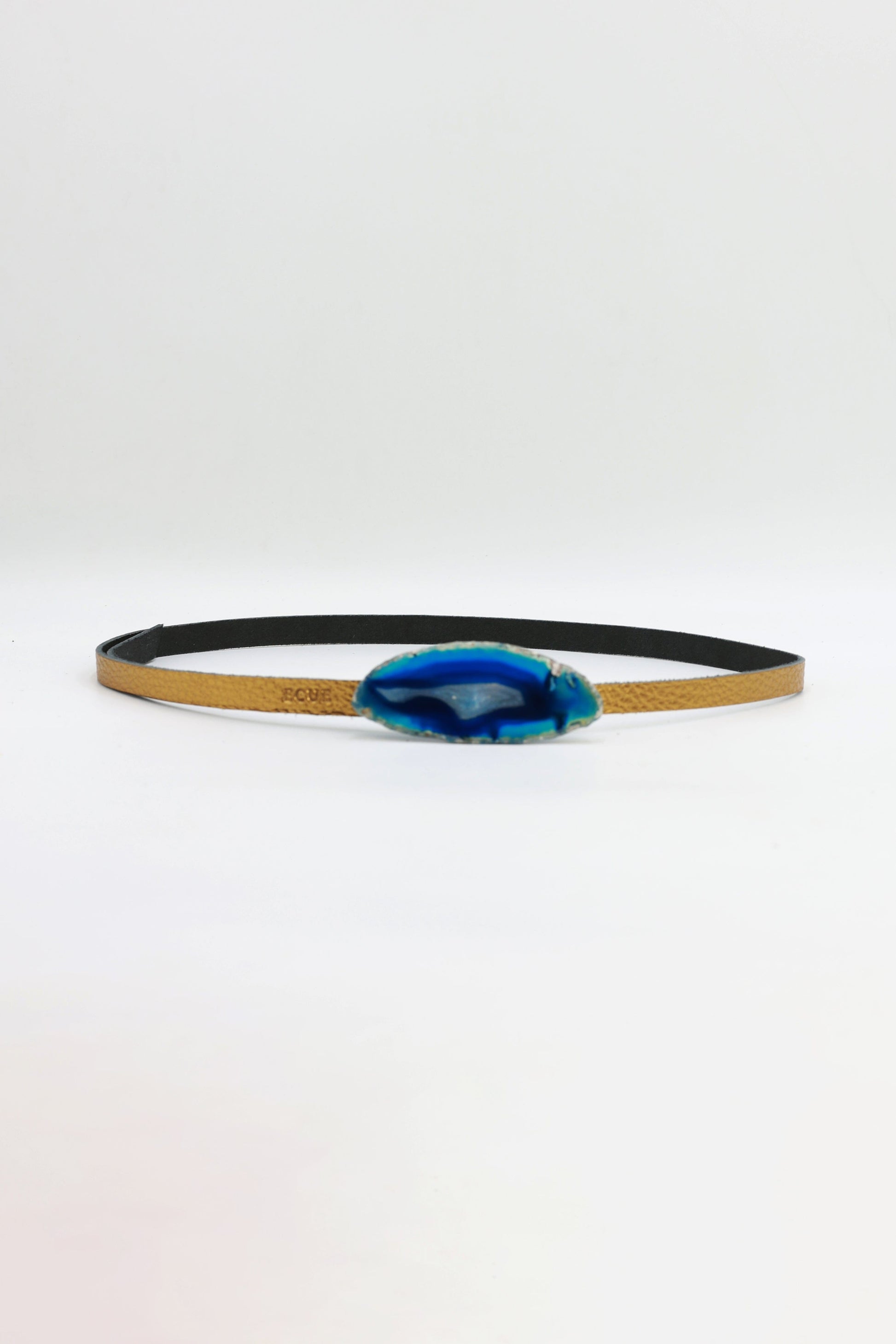 Cinturón Vita Dorado - Ágata Azul Belts Ecue 