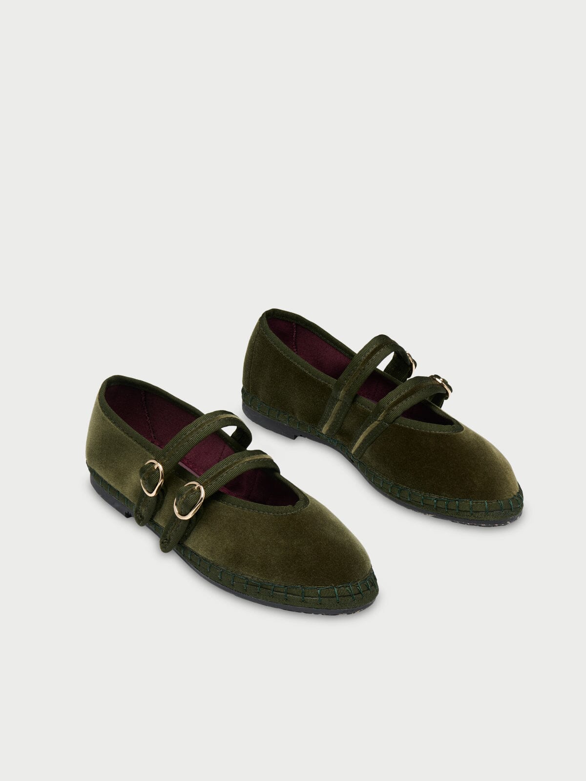 Claire Forest Green Mary Jane Flabelus 