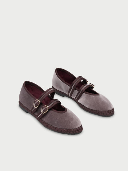 Claire Taupe Mary Jane Flabelus 