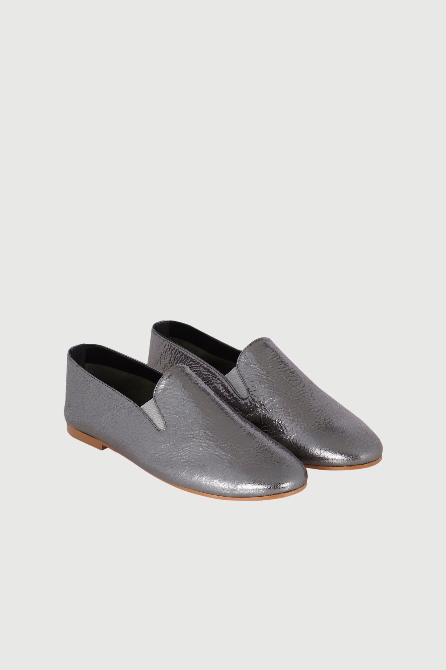 Cleo Loafers in Silver Leather Cleo AUGUSTA 