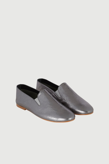 Cleo Loafers in Silver Leather Cleo AUGUSTA 