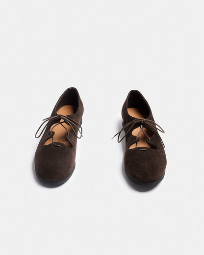 CLETA MARRON OSCURO Wedges Naguisa 