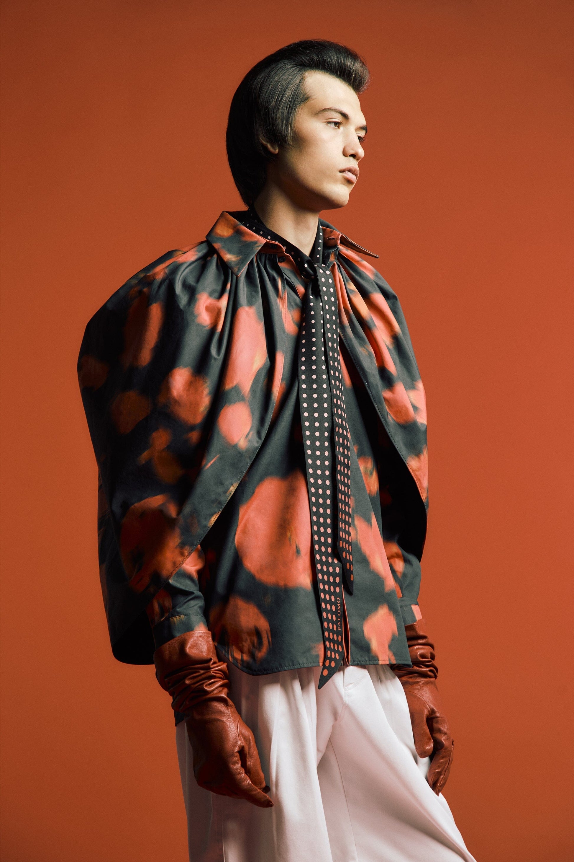 Cocoon Red Printed Shirt Shirts & Tops PALOMO SPAIN 