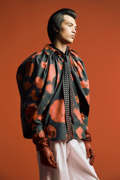 Cocoon Red Printed Shirt Shirts & Tops PALOMO SPAIN 