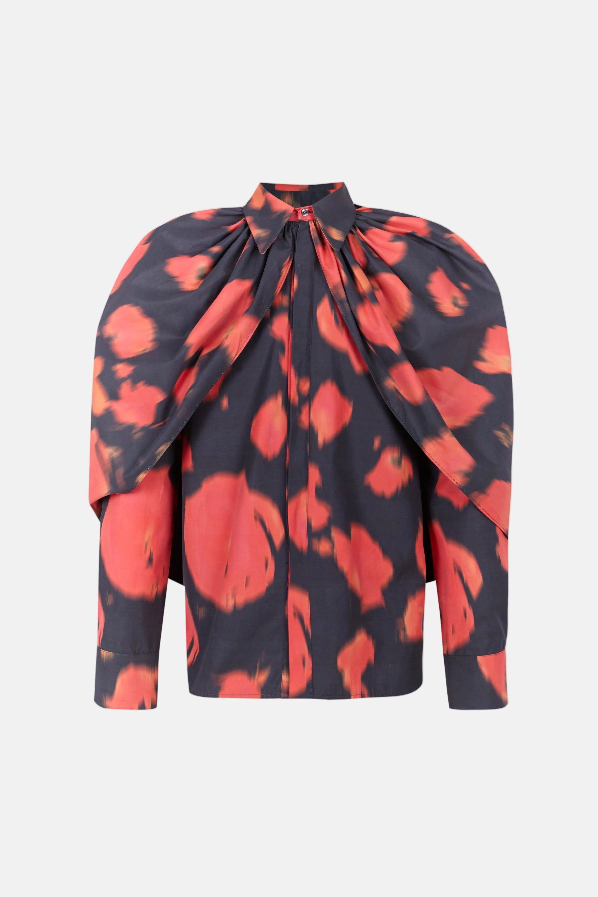 Cocoon Red Printed Shirt Shirts & Tops PALOMO SPAIN 