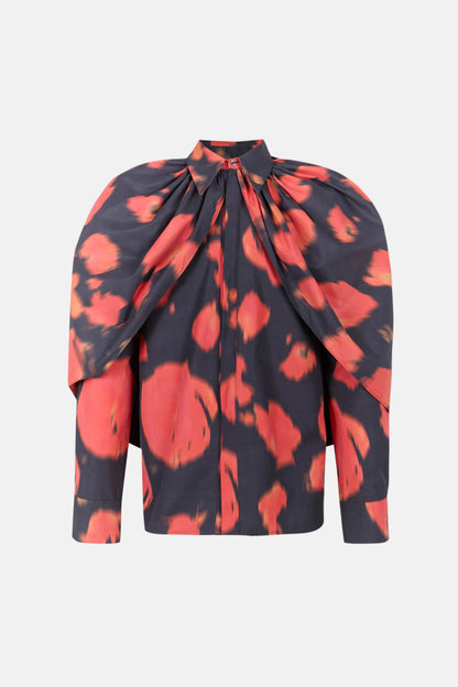 Cocoon Red Printed Shirt Shirts & Tops PALOMO SPAIN 