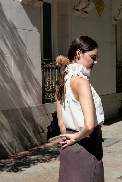 Coleteros de plumas beige Headpieces Coterelle 