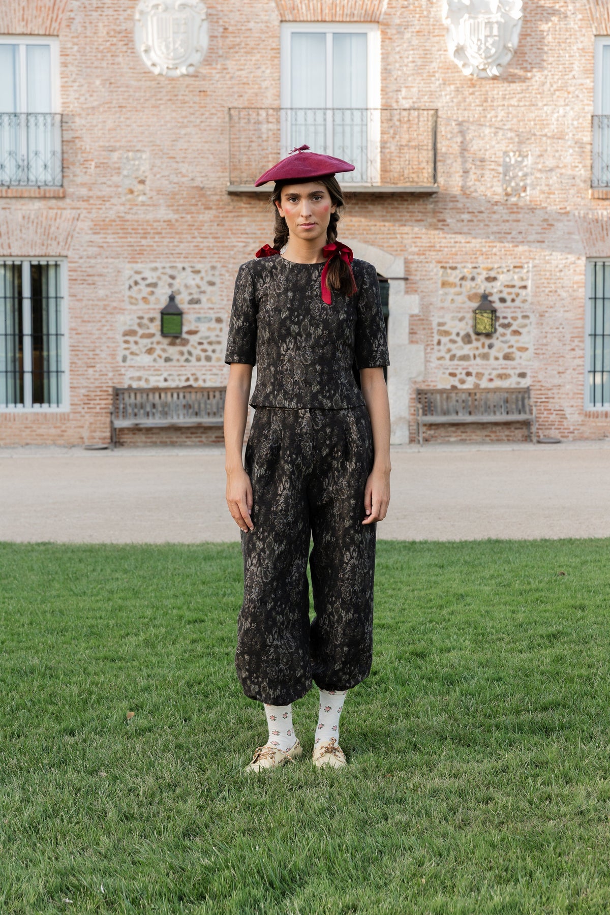 Colette Green Gathered Pants Trousers Copines 