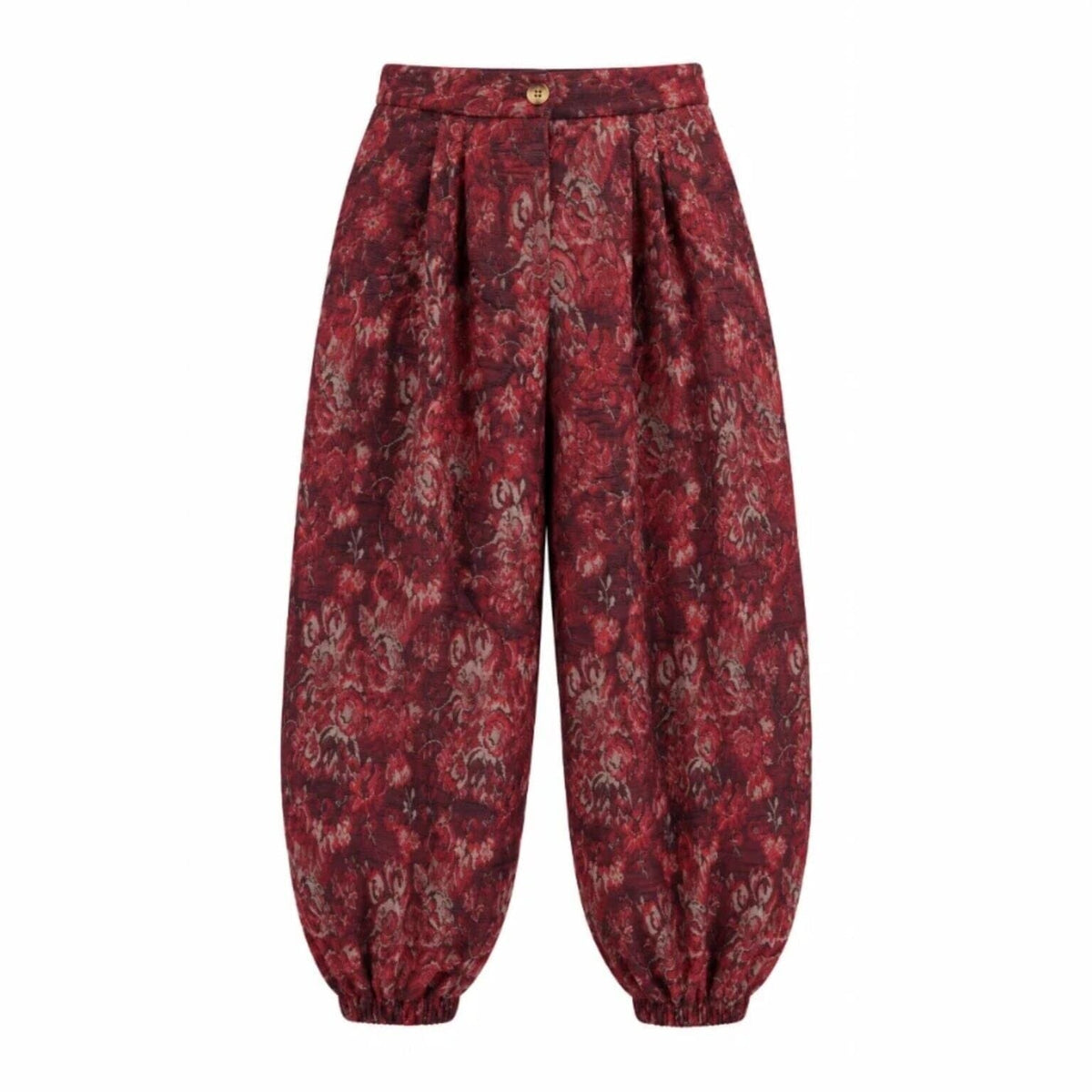 Colette Red Gathered Pants Trousers Copines 
