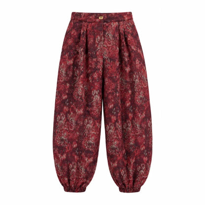Colette Red Gathered Pants Trousers Copines 