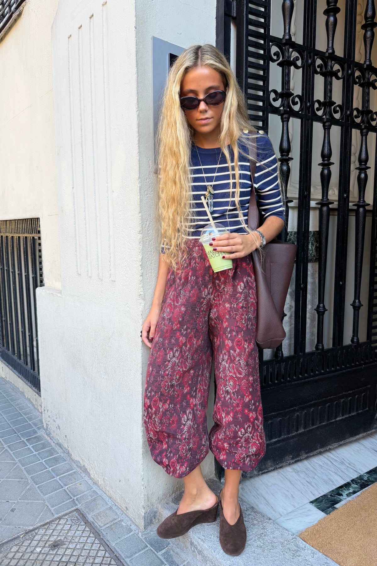 Colette Red Gathered Pants Trousers Copines 