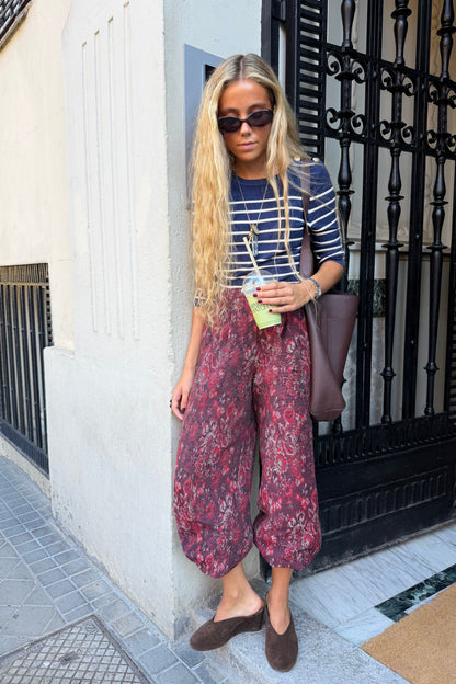 Colette Red Gathered Pants Trousers Copines 