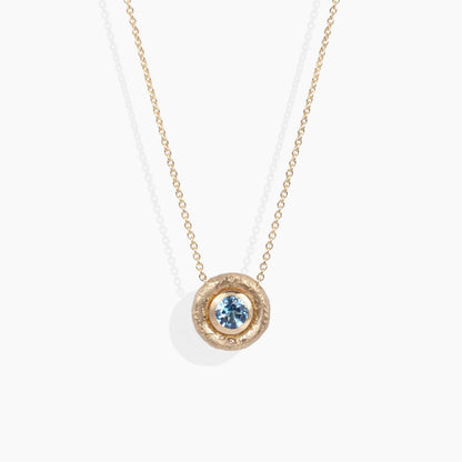 Colgante Bubbles Oro Amarillo Topacio Azul Necklaces Elena Carrera 
