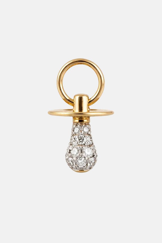 Colgante Chupete 12mm Oro Amarillo 18k con Diamantes Necklaces Elena Carrera 