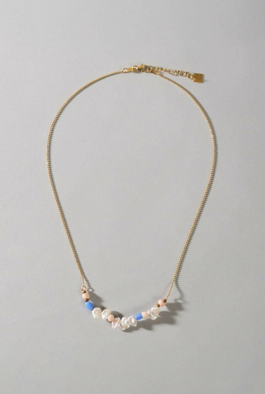 Colgante Tahiti Oro línea de perlas Necklaces Malababa 