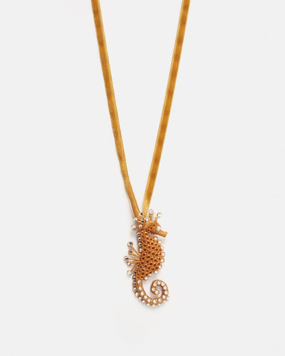 Colgante/Broche Caballito de Mar Oro Strauss Necklaces Joaquin Blanco 