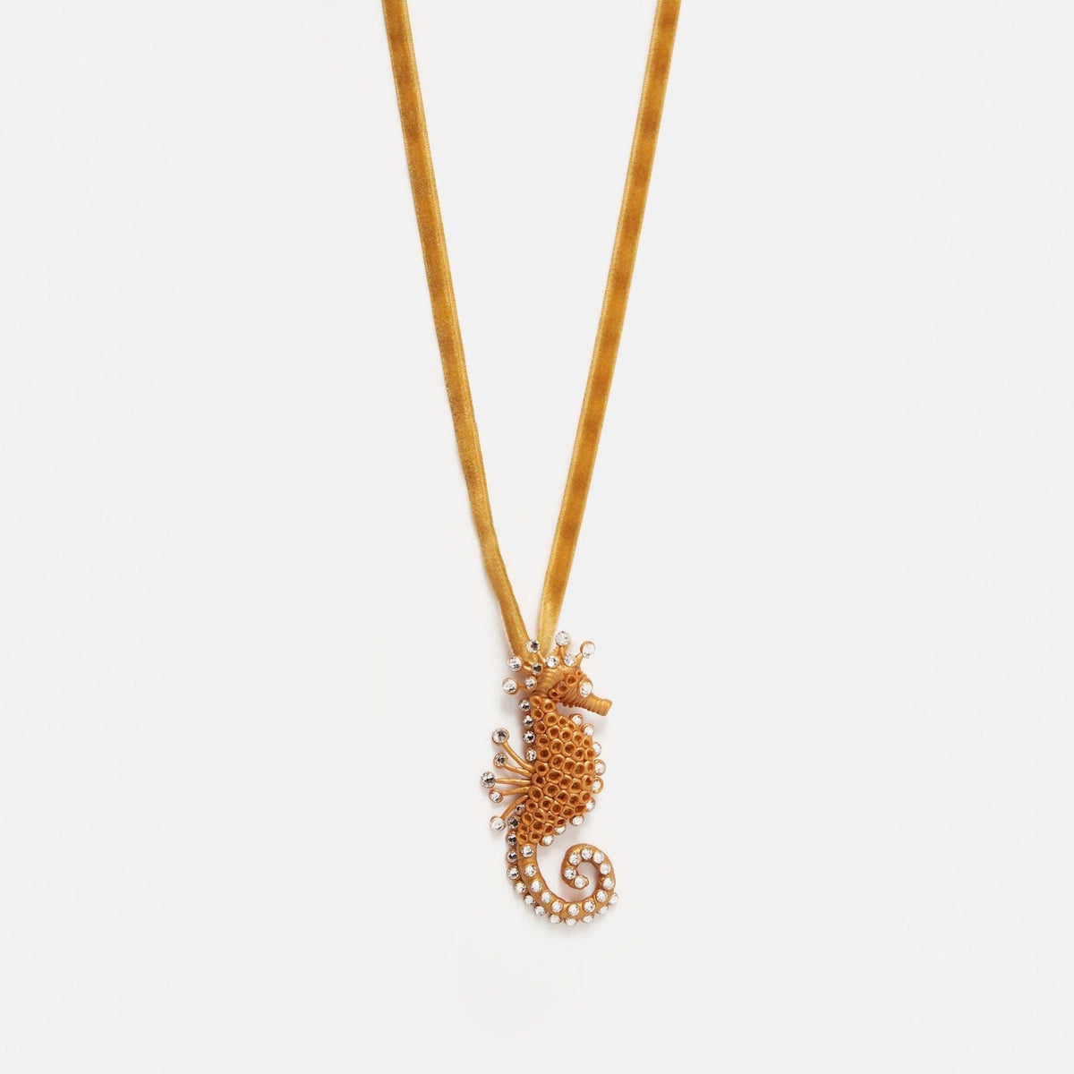 Colgante/Broche Caballito de Mar Oro Strauss Necklaces Joaquin Blanco 