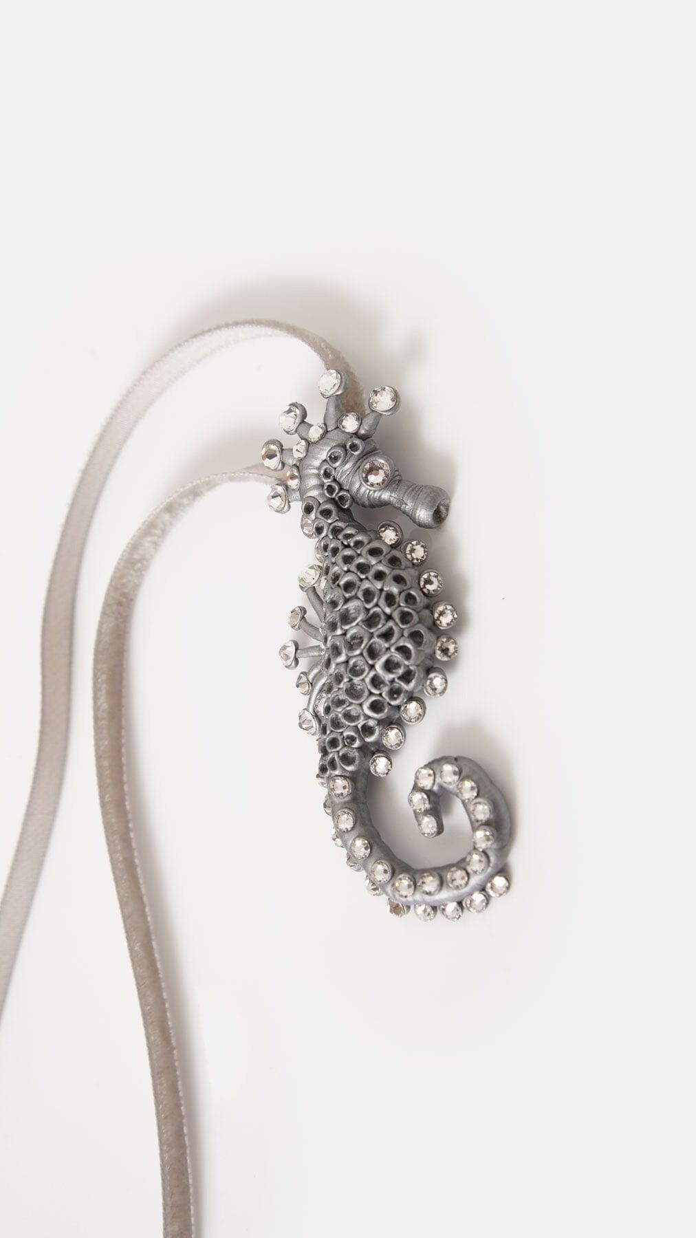 Colgante/Broche Caballito de Mar Plata Strauss Necklaces Joaquin Blanco 