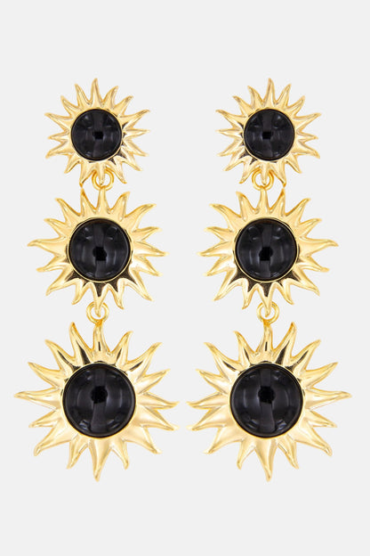 Colgantes Sol Fascinante Final Ágata Negra Earrings Coolook 